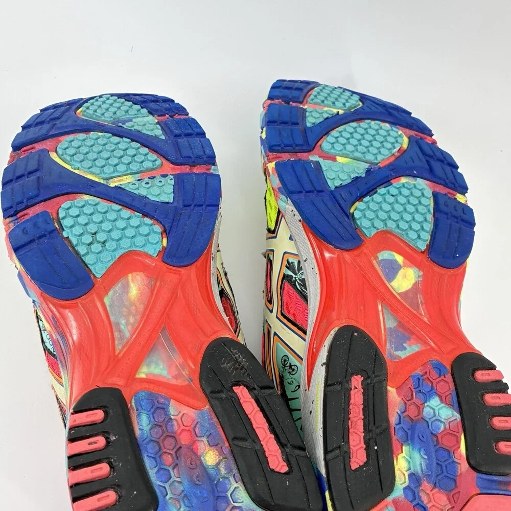 ASICS Gel Noosa Tri Mens 8.5 Multicolor Neon Triathlon Running Shoe (E9) - Picture 7 of 8